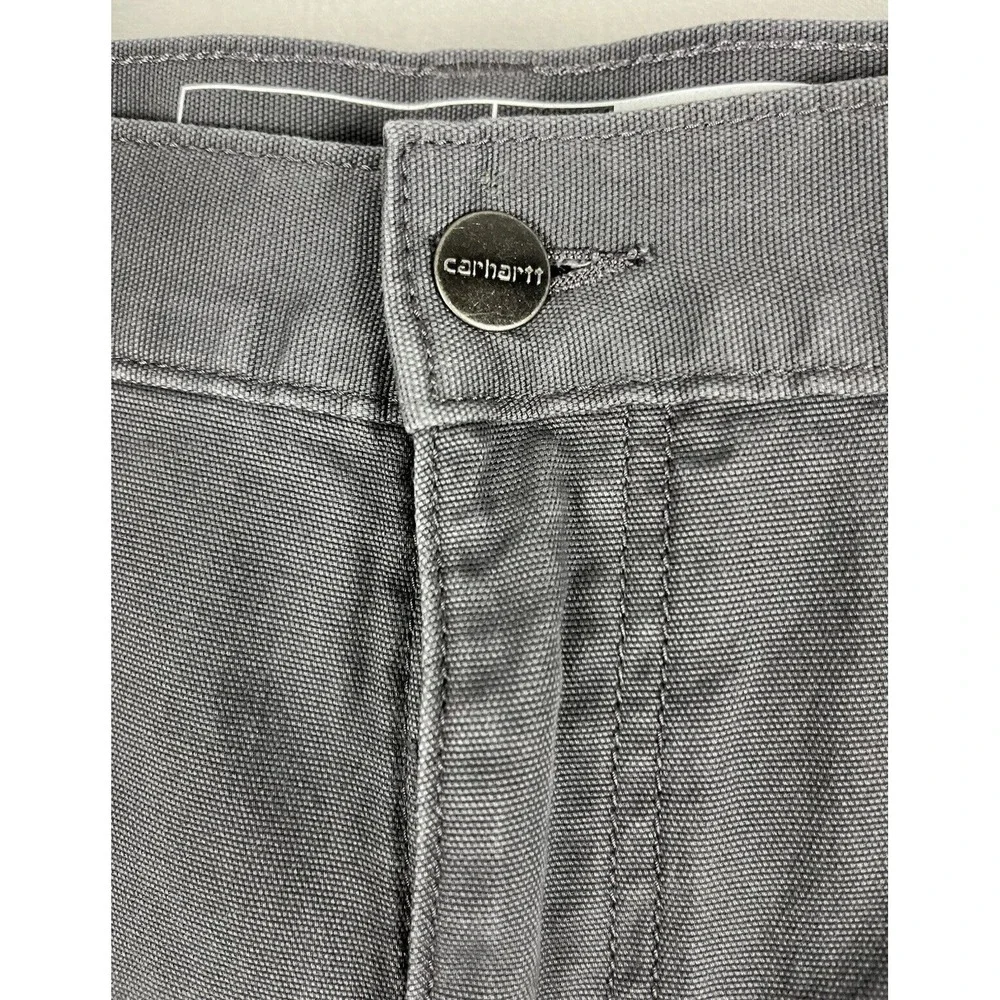 Carhartt Pants Men 52x32 Gray Rugged Flex Relaxed Fit Canvas 5 Pocket Workwear